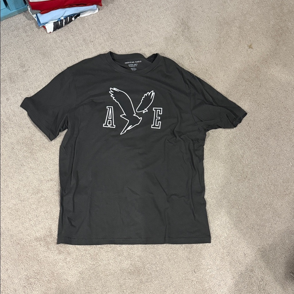 American Eagle Outfitters Charcoal Graphic Tee